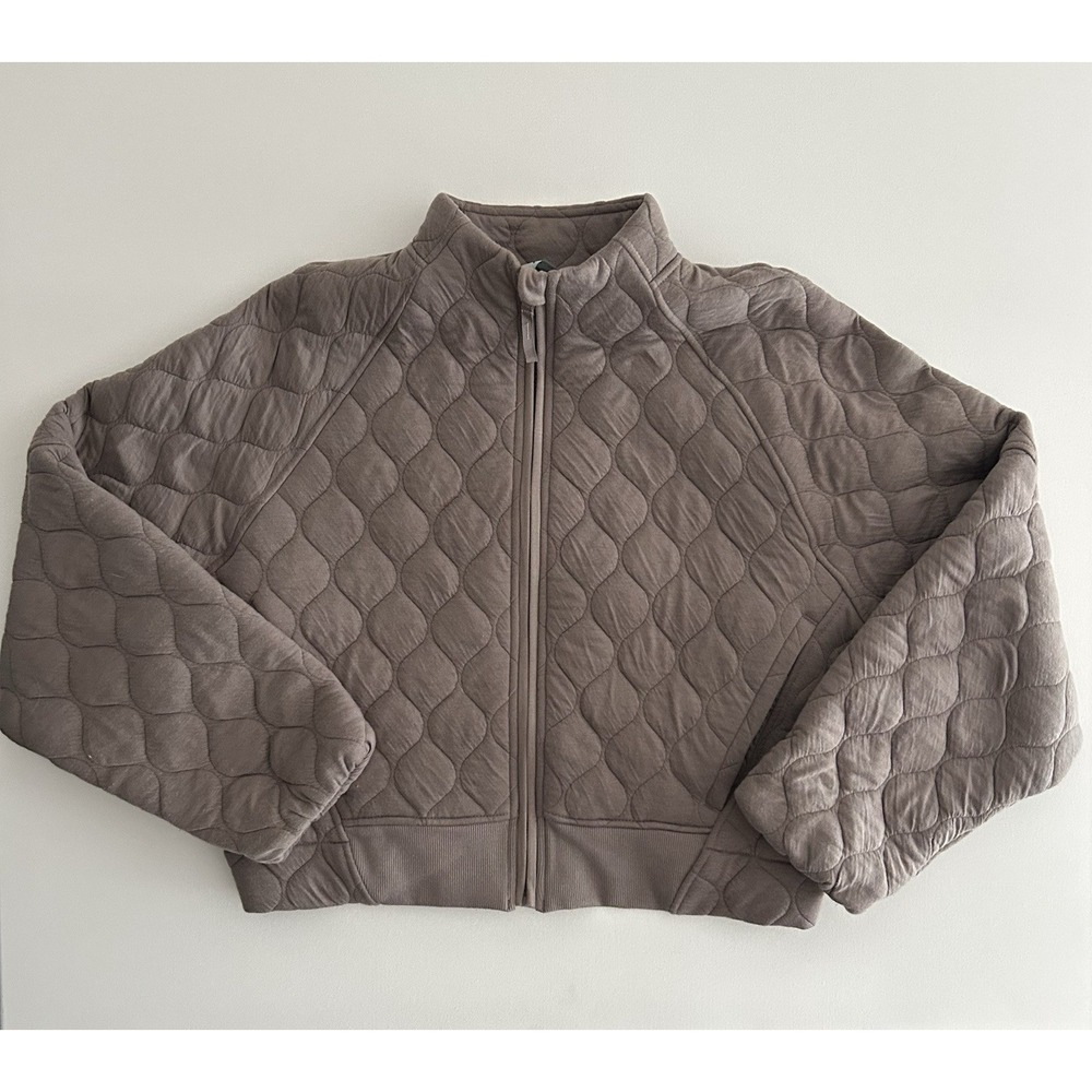 FLX Women's Cropped Quilted Jacket – Truffle – Size XL